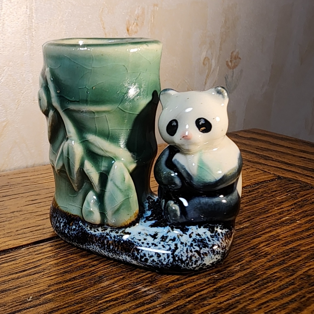 Panda And Bamboo Candle Holder